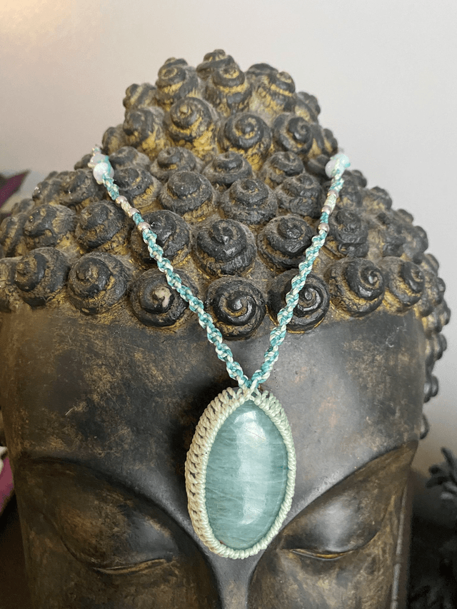 Collier sautoir Aigue-Marine