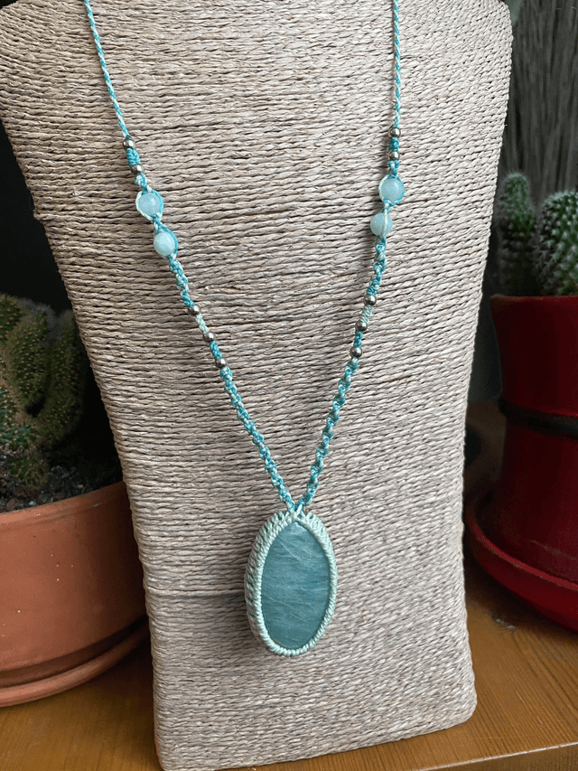 Collier sautoir Aigue-Marine
