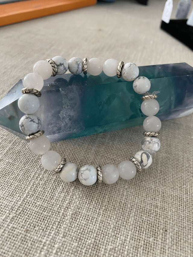 Howlite et Quartz Rose