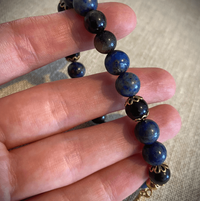 Obsidienne Dorée et Lapis-lazuli 