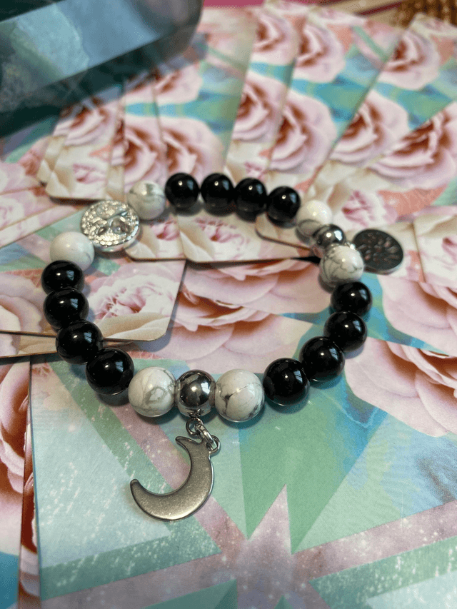 Tourmaline noire et Howlite