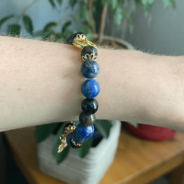 Obsidienne Dorée et Lapis-lazuli 