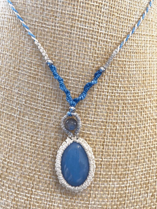 Collier ajustable Angélite 