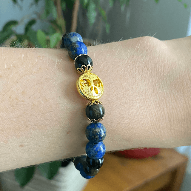 Obsidienne Dorée et Lapis-lazuli 