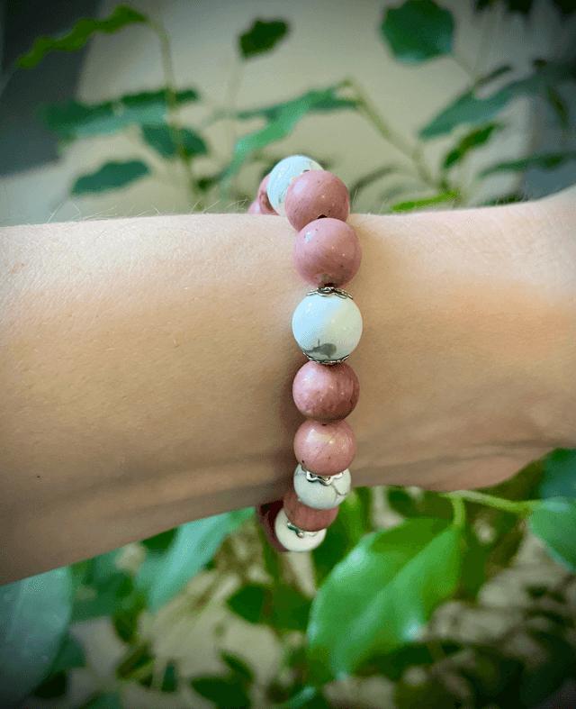 Bracelet Rhodonite et Howlite