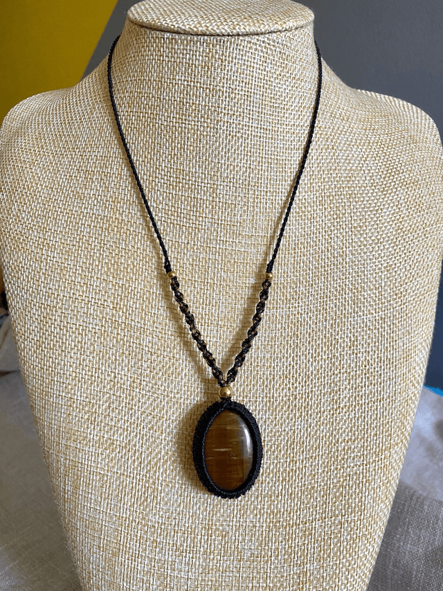 Collier sautoir Oeil de Tigre