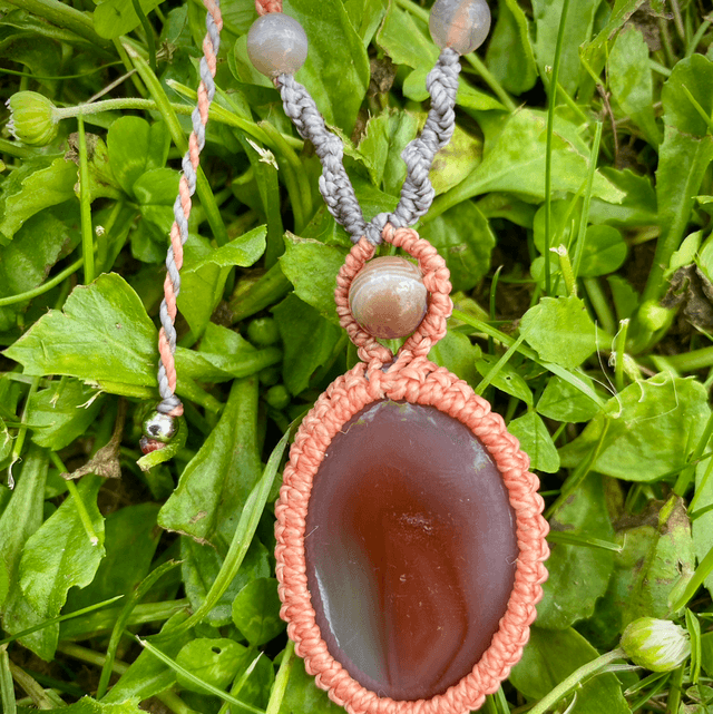 Collier ajuster en Agate du Botswana