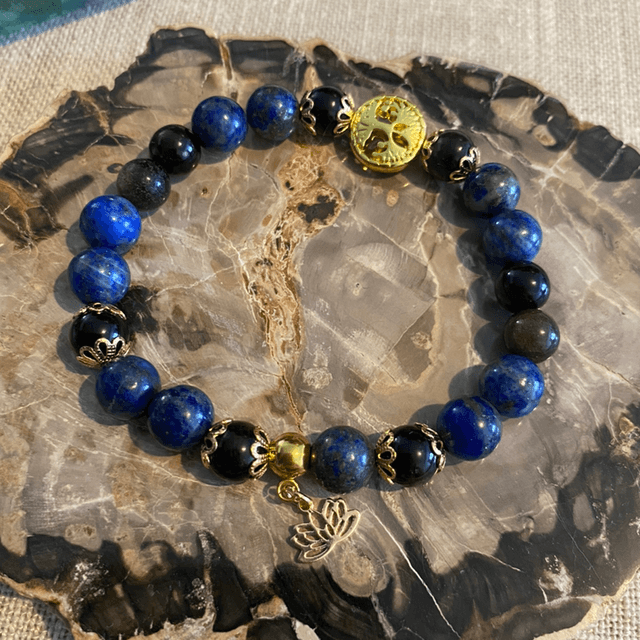 Obsidienne Dorée et Lapis-lazuli 