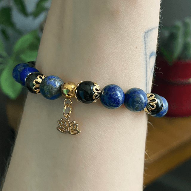 Obsidienne Dorée et Lapis-lazuli 