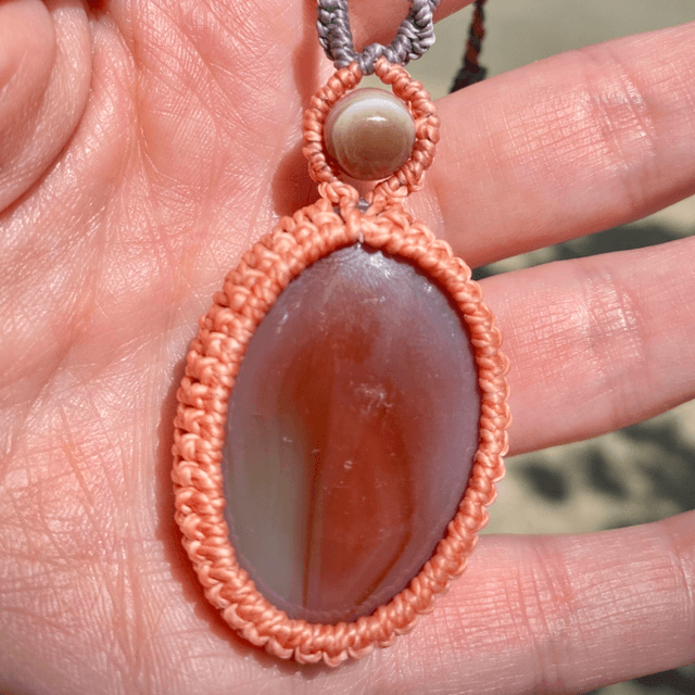 Collier ajuster en Agate du Botswana