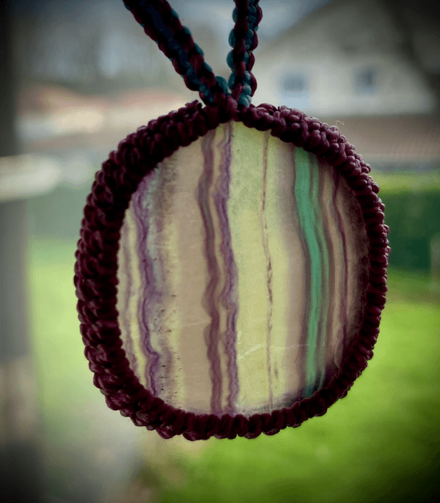 Collier ajustable Fluorite Arc-en-ciel