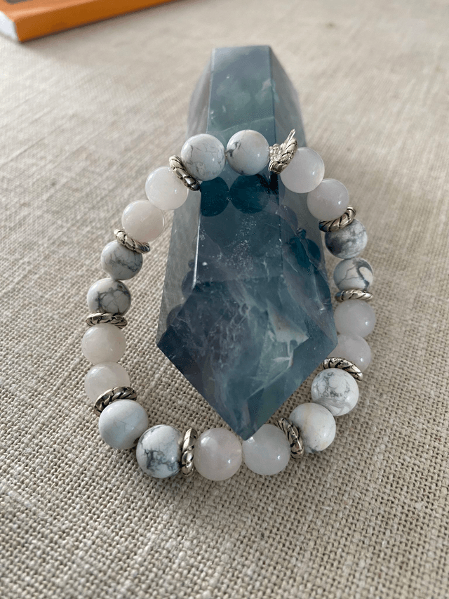 Howlite et Quartz Rose