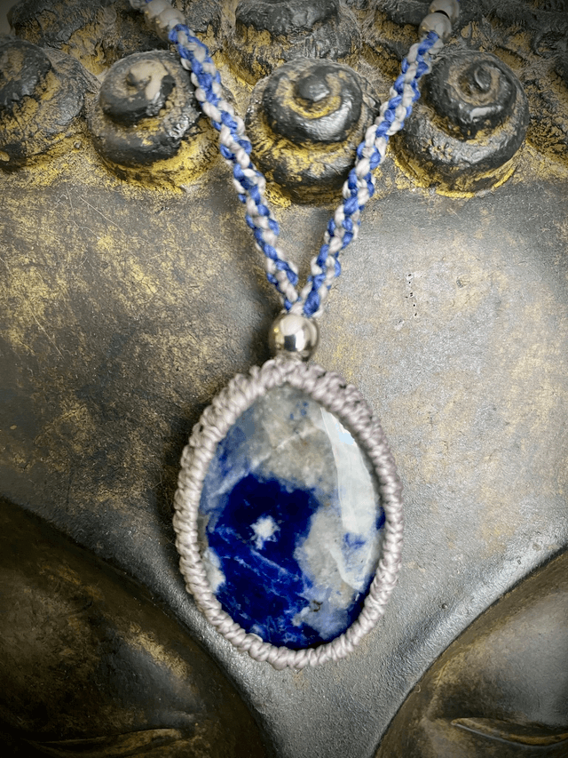 Collier sautoir Sodalite