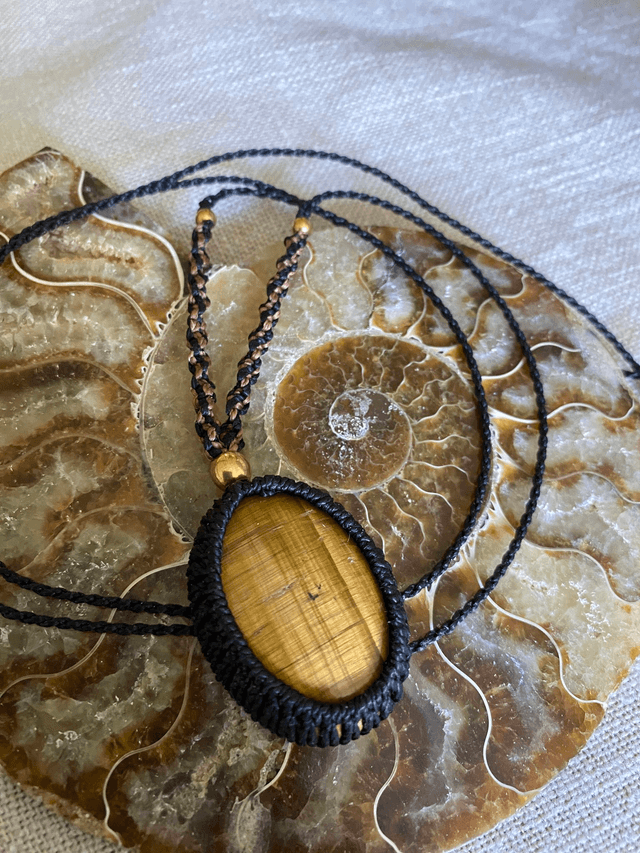 Collier sautoir Oeil de Tigre